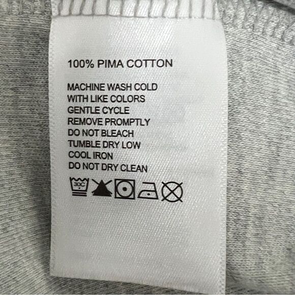 Tommy Bahama Martinique Half Zip XL Light Heather Gray 100% Pima Cotton - Picture 5 of 9